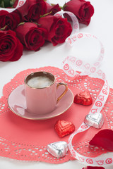 Coffee And Red Roses