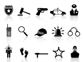 police icons set