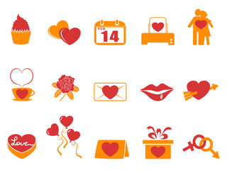 simple color Valentines Day icons