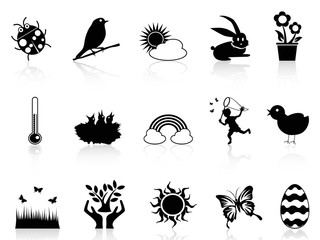spring icons set