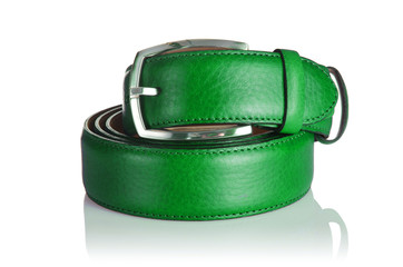 Male elegant belt isolated on the white