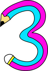 number cartoon