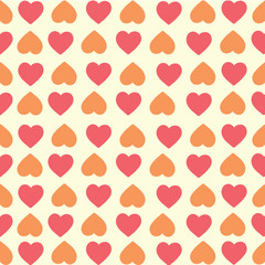 red and orange hearts background