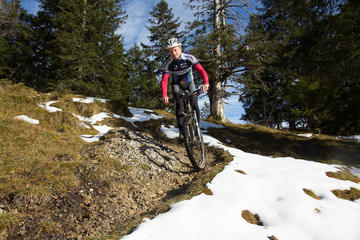 Fototapeta premium Mountainbike Benediktenwand