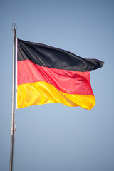 Flag of Germany in the wind