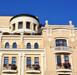 Facade of the house with a turret © pingvin57