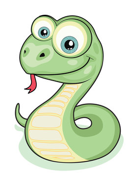 Cartoon snake kid isolated. 2013 snake year design