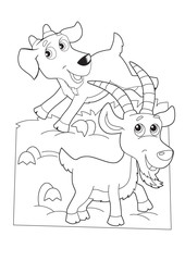 The coloring plate - illustration for the children