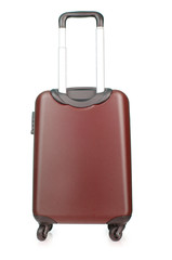 Travel luggage isolated on the white background
