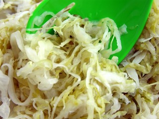 some sauerkraut close up