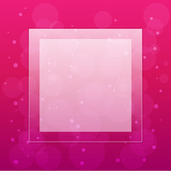 Transparent frame on pink background