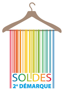 Soldes - Deuxi&egrave;me d&eacute;marque - Code barre cintre
