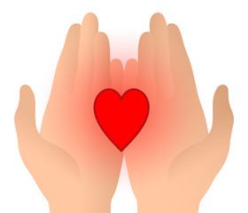 Heart in hands