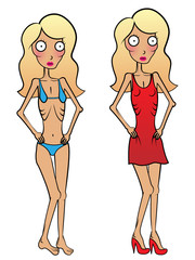 Young woman problem with anorexia