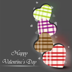 Happy Valentines Day greeting card, gift card or background. EPS