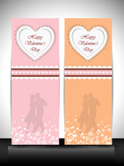 Website banner for Happy Valentines Day. EPS 10.