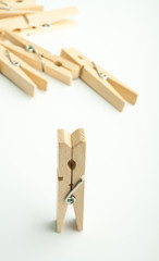 Wooden clothes pegs