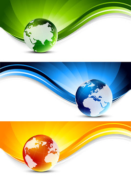 Set of banners