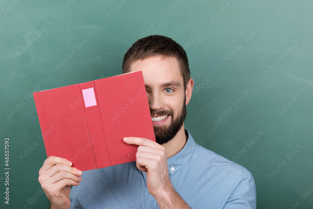 Poster student mit buch