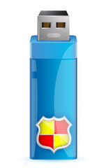 Usb flash memory with shield