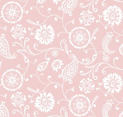 wedding template design, paisley floral pattern , India