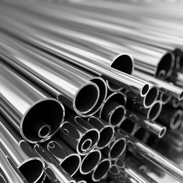 Metal pipes  stack.