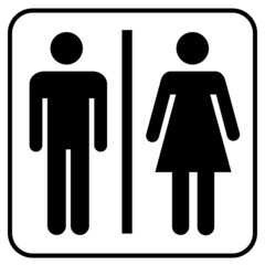WC Symbol Toilette Mann & Frau