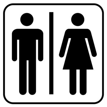 WC Symbol Toilette Mann & Frau