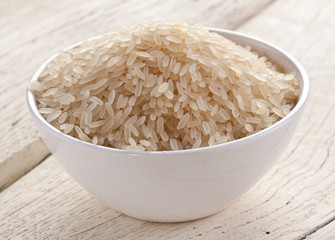 Rice in a bowl.