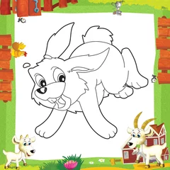 Photo sur Plexiglas Bricolage La planche à colorier - illustration pour les enfants