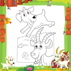 Papier Peint photo Bricolage La planche à colorier - illustration pour les enfants