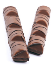 cookie bars, chocolate covered, separated into portions