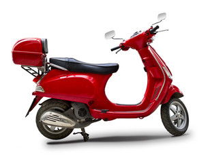 Obraz na płótnie Canvas Red scooter
