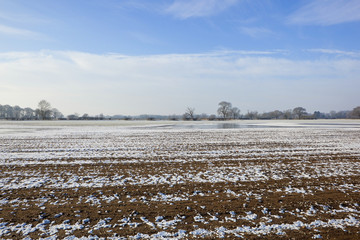 frosted arable land