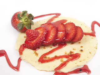 Crepes con fresas
