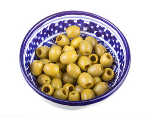 Olives over white background