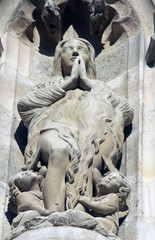 Statue of Saint, Saint-Jacques Tower, Paris, France