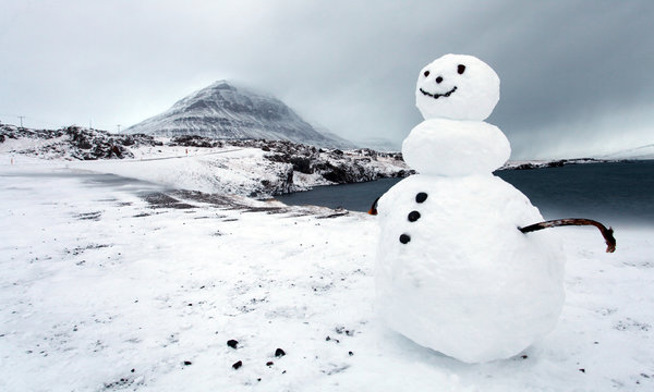 Snowman in iceland