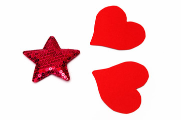 star rose and hearts