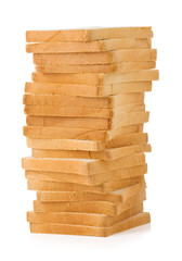 sliced bread isolated on white