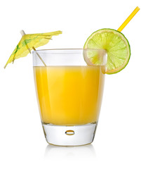 Orange cocktail in a glass