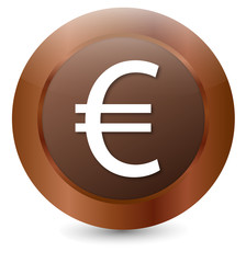 Obraz premium Vektor Button Euro