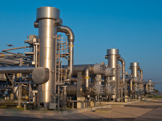 A modern natural gas processing plant