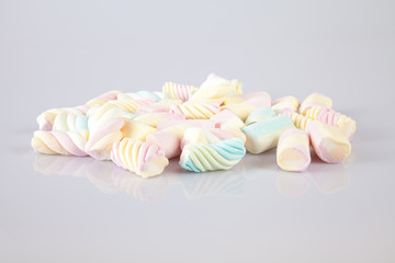 Fototapeta na wymiar stack of colorful marshmallows