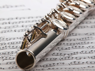 flute and notes - 48575184