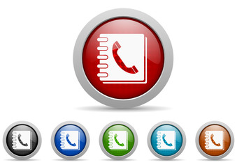 phonebook vector icon set