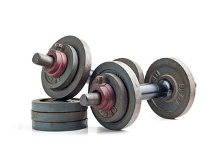 Old exercise hand weights