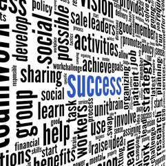 Success concept in tag cloud