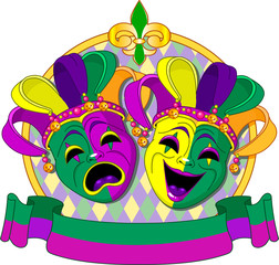 Mardi Gras Masks design © Anna Velichkovsky