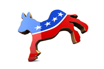 3D Democrat Party Symbol
